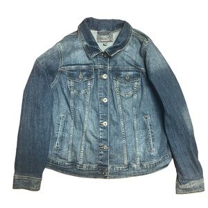 Torrid Denim Womens Trucker Jean Jacket First at Fit Stretch‎ Torrid Size 1